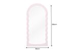 Design wandspiegel WAVE 160cm roze - 43159, Huis en Inrichting, Woonaccessoires | Spiegels, Ophalen of Verzenden, Nieuw