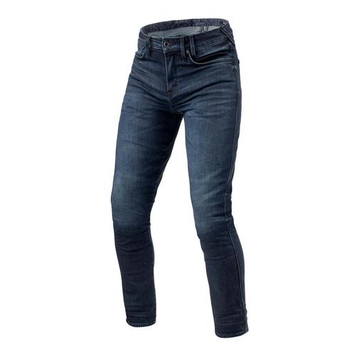 REVIT! Jeans Carlin SK Dark Blue Used L32 Motorcycle Jeans, Motoren, Kleding | Motorkleding, Heren, Nieuw met kaartje, Broek | textiel