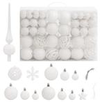 vidaXL 111-delige Kerstballenset polystyreen wit, Verzenden, Nieuw