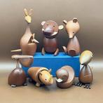 Senshukai  - Speelgoed meubels 7 Vintage wooden animals