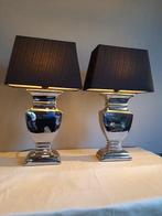 Tafellamp (2) - Schemerlampen - Chroomkleurig - Keramiek -