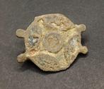 Oud-Romeins Brons Versierde plaatbroche - 37 mm (Zonder, Antiek en Kunst