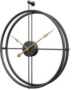 Home/Wandklokken Zeckhome Aurum Noir – Wandklok – Rond Meta, Huis en Inrichting, Verzenden, Nieuw, Analoog, Wandklok