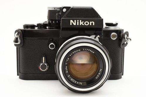 Nikon F2 Photomic A black + DP-11 + Nikkor-S Auto 1.4/50mm, Audio, Tv en Foto, Fotocamera's Analoog