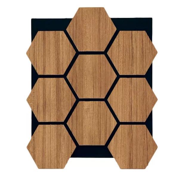 Hexagon Vilt Woodie Paneel Medium, Doe-het-zelf en Verbouw, Platen en Panelen