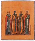 Icoon - Vier heiligen - Hout