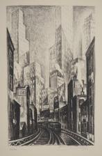 Adriaan Lubbers (1892-1954) - New York: Subway at Chatham, Antiek en Kunst