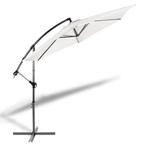 2dekans | Lifa Garden Hangende Parasol Ø 300 cm Crème –, Ophalen of Verzenden, Zo goed als nieuw