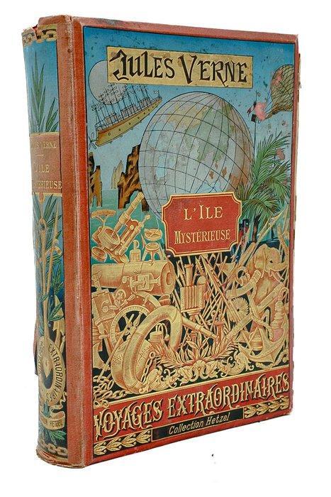 Jules Verne / Férat - Lile mystérieuse - 1890, Antiek en Kunst, Antiek | Boeken en Bijbels