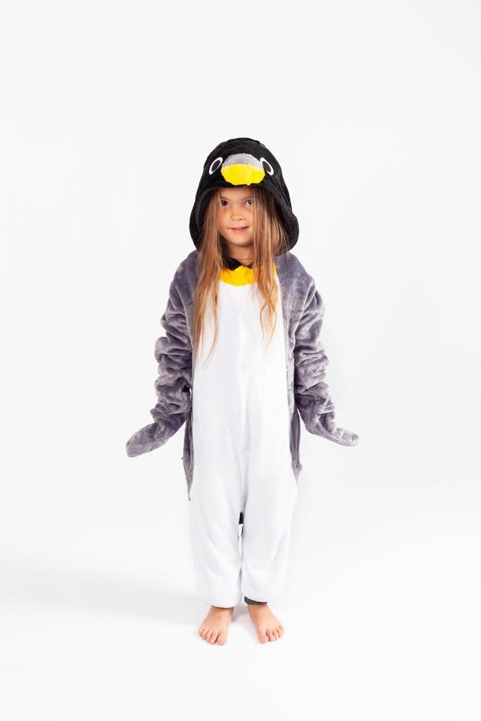 Let op: B-Keuze Onesie Grijze Pinguin Pakje 116-122 Pinguinp, Kinderen en Baby's, Carnavalskleding en Verkleedspullen, Nieuw, Ophalen of Verzenden