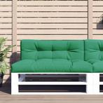 vidaXL Palletkussen 120x40x12 cm stof groen, Huis en Inrichting, Woonaccessoires | Kussens, Verzenden, Nieuw, Groen