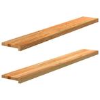 vidaXL Vensterbanken 2 st 140x20x2 cm massief eikenhout, Doe-het-zelf en Verbouw, Kozijnen en Schuifpuien, Verzenden, Nieuw