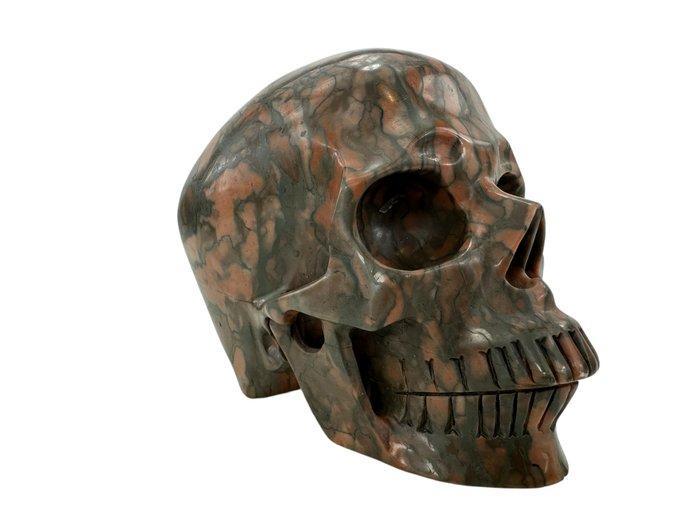 Magpy Steen schedel Museumkwaliteit Gesneden schedel -, Antiek en Kunst, Curiosa en Brocante