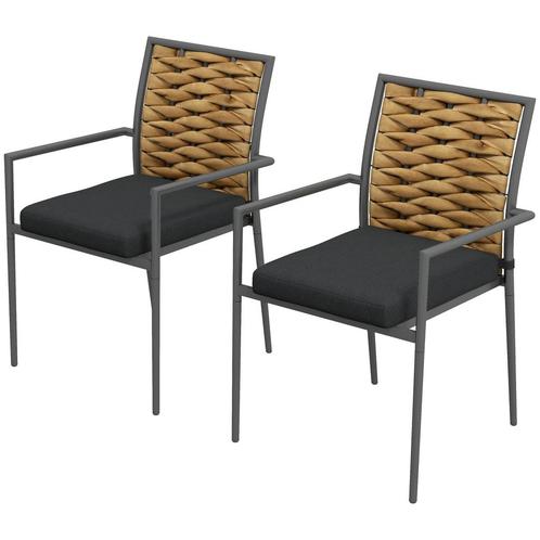 TRUUSK Set Van 2 Rattan Tuinstoelen, Tuinstoelenset Met Kuss, Tuin en Terras, Overige Tuin en Terras, Nieuw, Verzenden