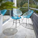 Set van 2 stoelen Santana met tafel - blauw, Tuin en Terras, Tuinsets en Loungesets, Nieuw, Verzenden