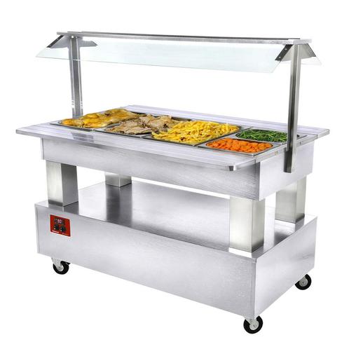 Warmhoud buffet | Bain-marie | 4x GN 1/1-150 | Wit hout, Zakelijke goederen, Horeca | Keukenapparatuur, Verzenden