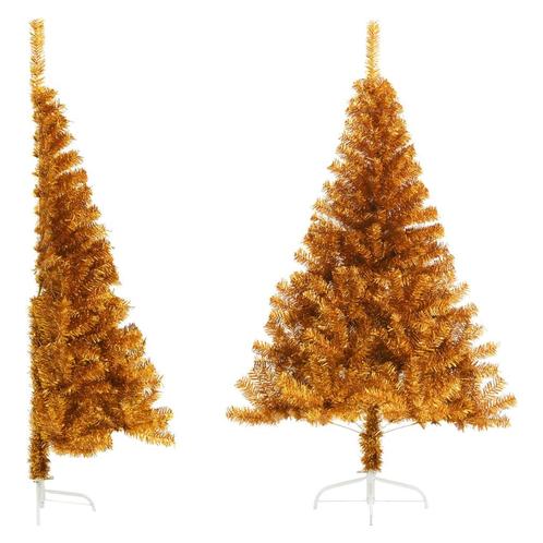 vidaXL Kunstkerstboom half met standaard 180 cm PET, Diversen, Kerst, Nieuw, Verzenden