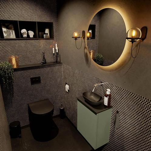 MONDIAZ FOWY toiletmeubel 40cm kleur army. Waskom positie, Doe-het-zelf en Verbouw, Sanitair, Bad, Nieuw, Ophalen of Verzenden