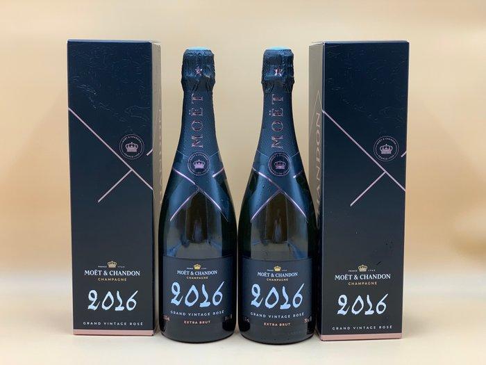 2016 Moët & Chandon, Grand Vintage - Champagne Rosé - 2, Verzamelen, Wijnen