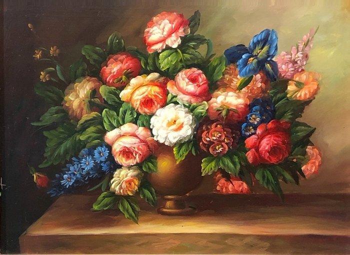 École Européene (XX) - Petit bouquet flamand, Antiek en Kunst, Kunst | Schilderijen | Klassiek