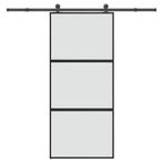 vidaXL Schuifdeur met beslag 90x205 cm gehard glas en, Doe-het-zelf en Verbouw, Deuren en Horren, Verzenden, Nieuw