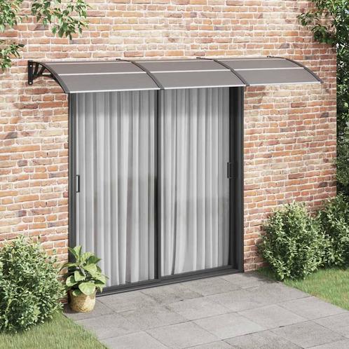 vidaXL Deurluifel 300x100 cm polycarbonaat zwart, Tuin en Terras, Zonneschermen, Nieuw, Verzenden