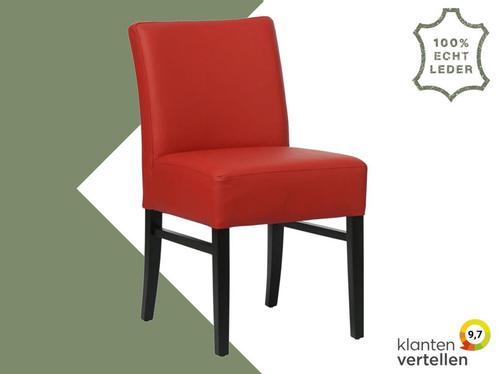 Leren eetkamerstoel Hold - Toledo Ducati (rood) - Poten, Huis en Inrichting, Stoelen, Eén, Overige kleuren, Nieuw, Leer, Ophalen of Verzenden