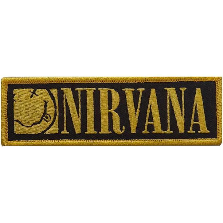 Nirvana - Logo & Smiley Small - patch officiële merchandise, Verzamelen, Muziek, Artiesten en Beroemdheden, Kleding, Nieuw, Ophalen of Verzenden