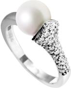 Diamonfire - Zilveren ring met parel Maat 19.5 - Parel, Sieraden, Tassen en Uiterlijk, Ringen, Verzenden, Nieuw