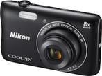 Nikon Coolpix S3700 Digitale Compact Camera - Zwart (In doos, Verzenden, Zo goed als nieuw