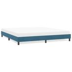 vidaXL Bedframe zonder matras 180x210 cm fluweel donkerblauw, Huis en Inrichting, Slaapkamer | Bedden, Stof, Verzenden, Blauw