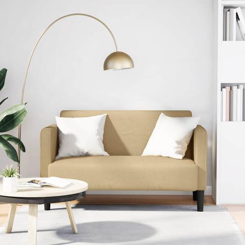 vidaXL Loveseat bank 109 cm corduroy stof lichtgroen grijs, Huis en Inrichting, Banken | Bankstellen, Nieuw, Stof, Verzenden