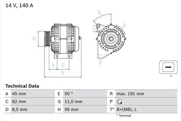 Dynamo / Alternator VOLVO S40 I (1.6,1.8,1.9 T4,2.0,2.0..., Auto-onderdelen, Motor en Toebehoren, Nieuw, Ophalen of Verzenden