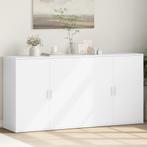 vidaXL Dressoirs 2 st 79x38x80 cm bewerkt hout wit, Minder dan 50 cm, Verzenden, 75 cm of meer, Nieuw