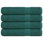 vidaXL Handdoeken 4 st 100x200 cm 360 g/m² 100% katoen groen, Verzenden, Nieuw, Groen