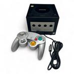 Nintendo Gamecube jet black + originele controller silver, Spelcomputers en Games, Spelcomputers | Nintendo GameCube, Verzenden