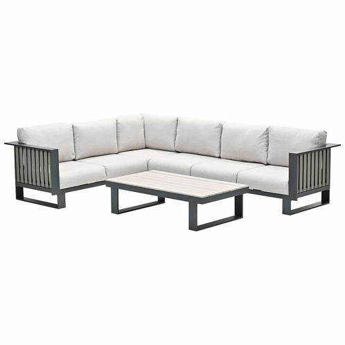 Garden Impressions Gabon loungeset 5-delig - taupe, Tuin en Terras, Tuinsets en Loungesets, Verzenden