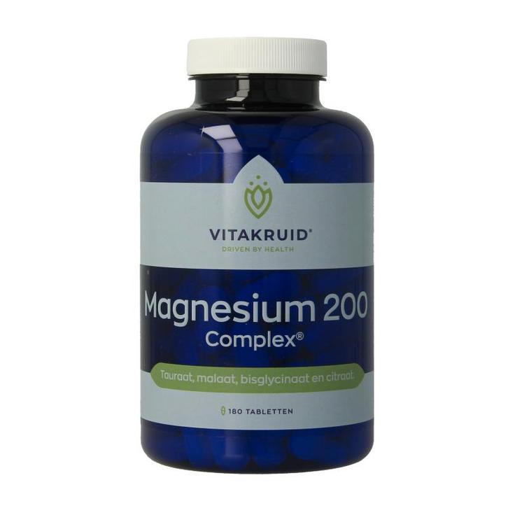 Vitakruid Magnesium 200 Complex Tauraat Malaat Bisglycinaat, Sport en Fitness, Gezondheidsproducten en Wellness, Verzenden