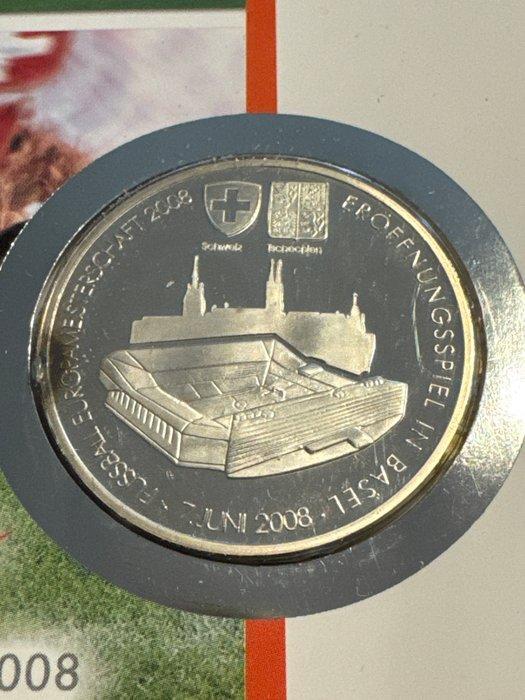 Zwitserland, Oostenrijk. Silver medal Fussball EM 2008 St., Postzegels en Munten, Munten | Europa | Niet-Euromunten