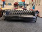 Chesterfield Maarssen ! Zwart Leren Chesterfield 4 zits bank, Ophalen, CHESTERFIELD, Leer, Zo goed als nieuw