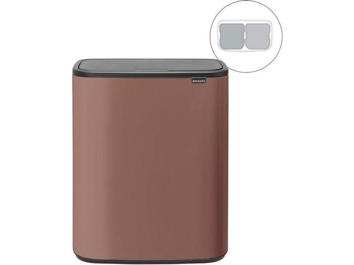 Brabantia Bo Touch Bin - Prullenbak - 2 x 30 liter -, Huis en Inrichting, Woonaccessoires | Prullenbakken, Zo goed als nieuw, Verzenden