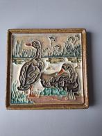 Tegel - Cloisonne tegel van twee eenden - Porceleyne Fles -, Antiek en Kunst