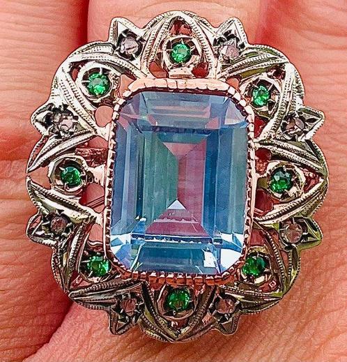 Zonder Minimumprijs - Ring - 9 kt. Roségoud, Zilver, Sieraden, Tassen en Uiterlijk, Ringen