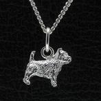 Zilveren Norwich terrier met staart ketting hanger - klein, Verzenden, Nieuw
