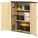 TRUUSK Houten Tuinkast met 2 Deuren - Weerbestendig - Asfalt, Tuin en Terras, Tuinsets en Loungesets, Verzenden, Nieuw