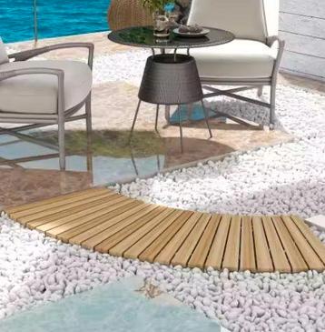 Houten Oprolbaar Tuinpad 120 cm – Grenen &amp; Weerbestendig beschikbaar voor biedingen
