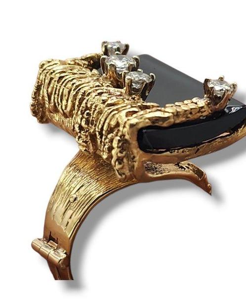 Ring - 18 karaat Geel goud, 18K Geelgouden Ring met, Sieraden, Tassen en Uiterlijk, Ringen