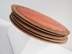 Schotel (6) - Rattan - Vintage set onderbordjes