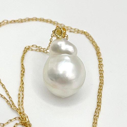 Zonder Minimumprijs - Hanger - 18 karaat Geel goud Parel -, Sieraden, Tassen en Uiterlijk, Antieke sieraden