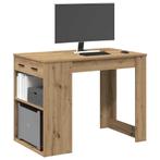 vidaXL Bureau met lade en plank 102x62x77,5 cm hout, Huis en Inrichting, Tafels | Eettafels, Verzenden, Nieuw